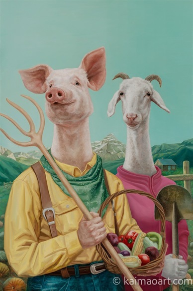 高等动物之动物农庄的猪与羊